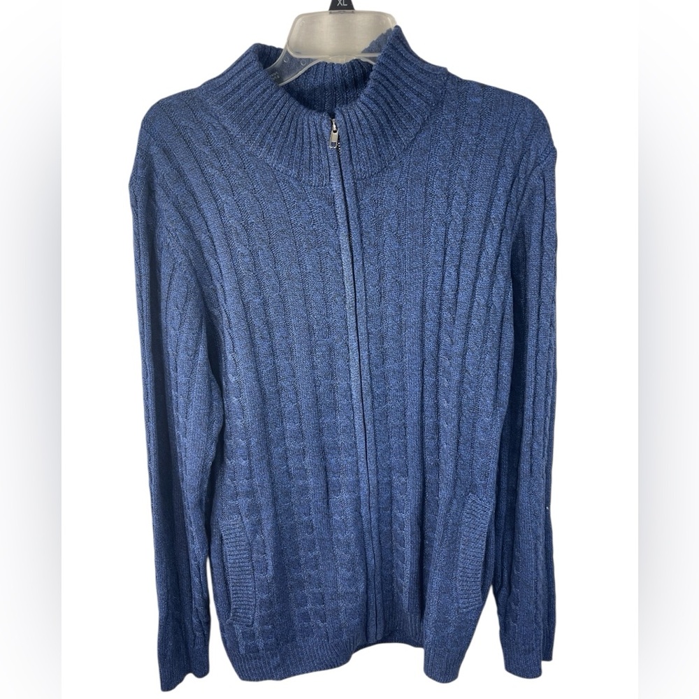 NWT Coofandy cable knit full zip cardigan. Size medium